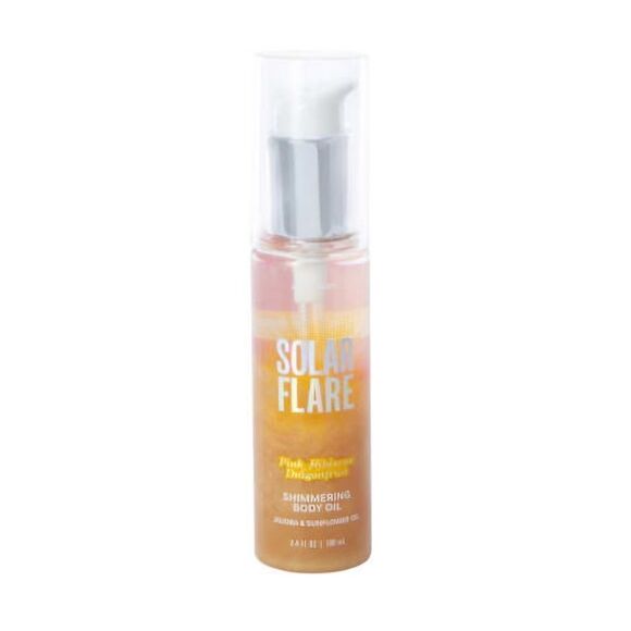 New! Solar Flare Shimmering Body Oil 3.4oz Pink Hibiscus and Dragonfruit - Picture 1 of 2